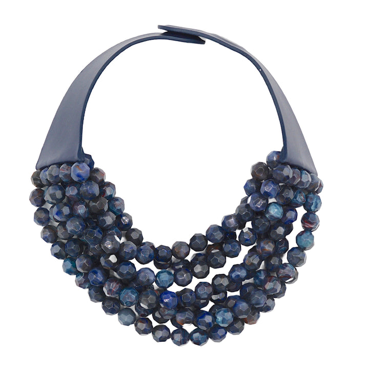 Bella Mystic Marble Blue Necklace