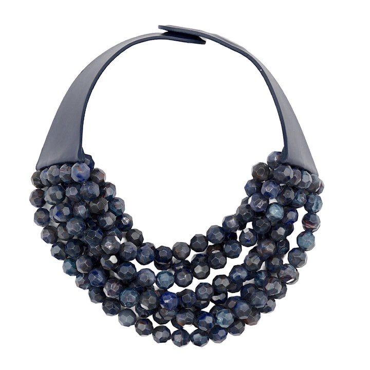 Bella Mystic Marble Blue Necklace