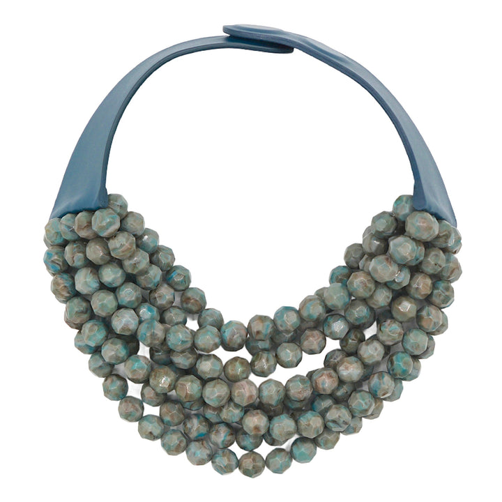 Bella Marble Marine Blue Necklace