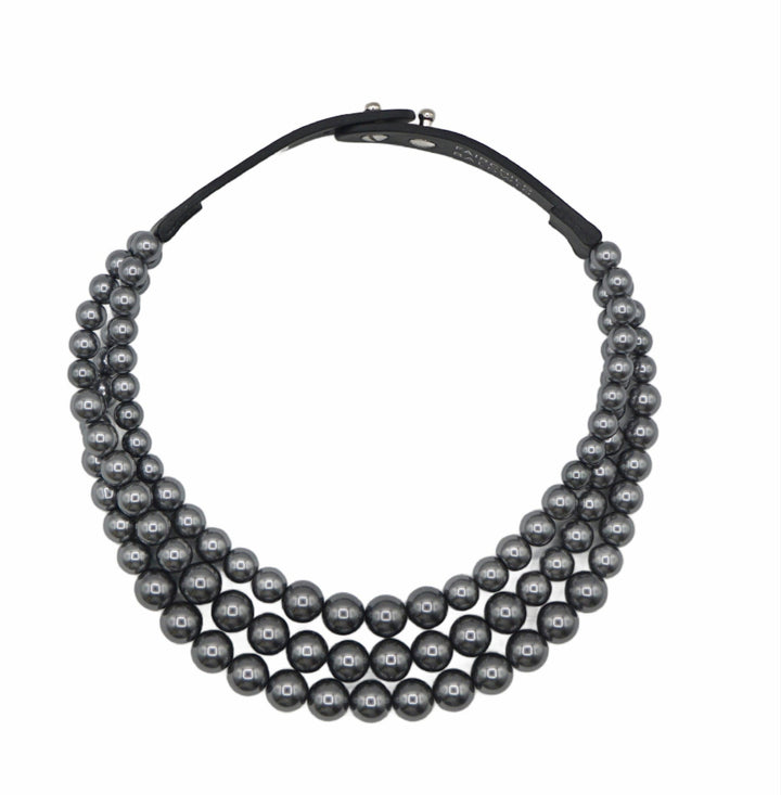 Pearl Grace Hematite Necklace