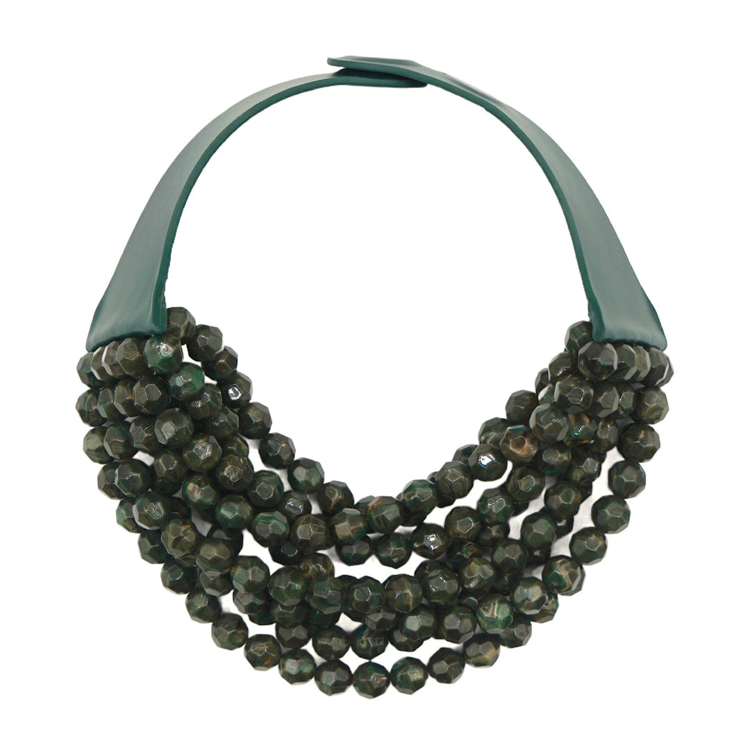 Bella Marble Olive Necklace -  Fairchild Baldwin