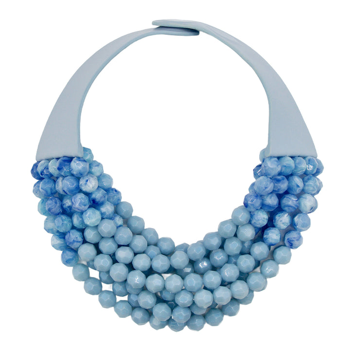 Gradated Bella Marble Cornflower Necklace