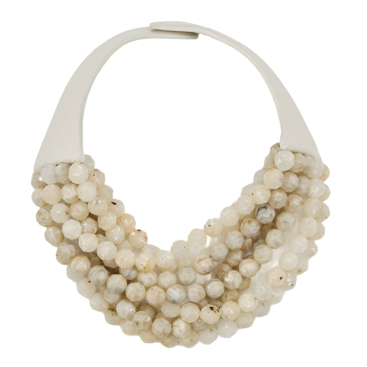 Bella Two Tone Mineral Stone Champagne Necklace