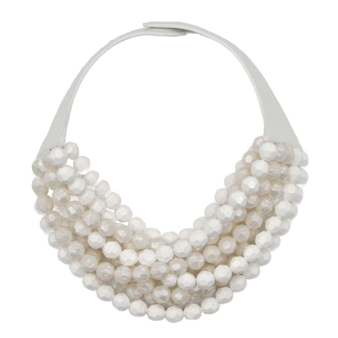 Bella Two Tone Pearlized Pure White Necklace -  Fairchild Baldwin