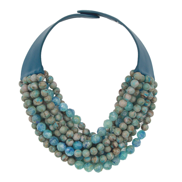 Marbella Marble Folly Blue Necklace -  Fairchild Baldwin
