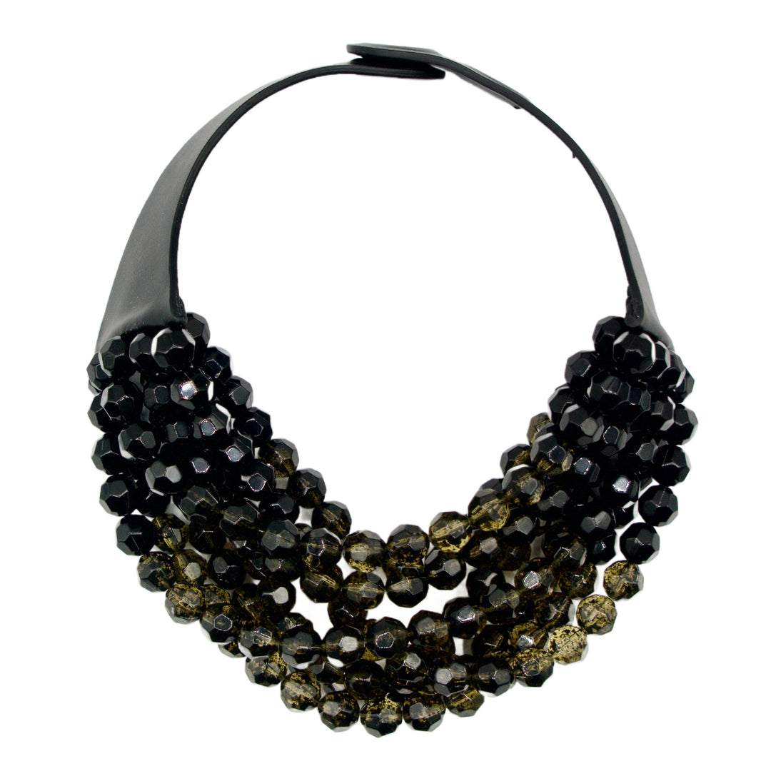 Gradated Bella Jet Black Shimmer Necklace -  Fairchild Baldwin