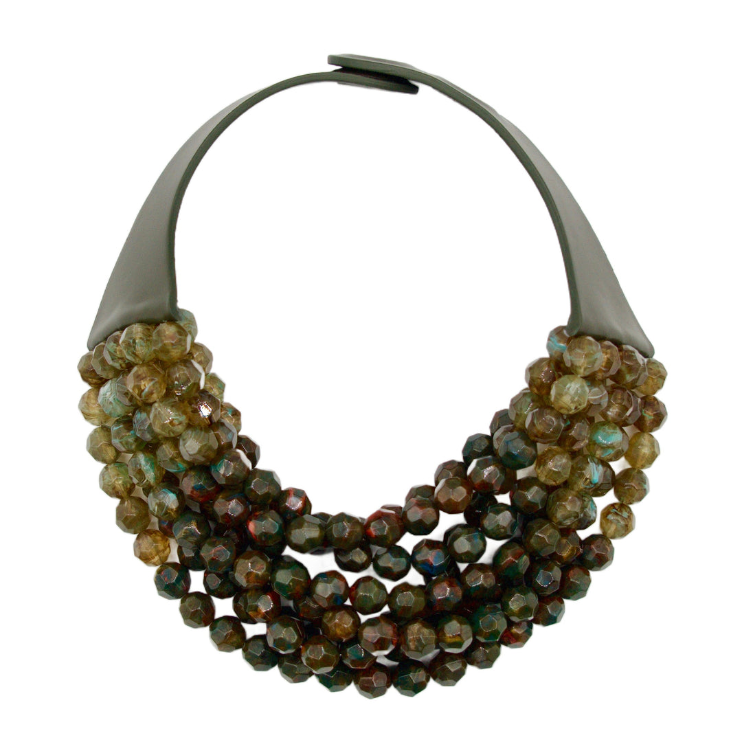 Gradated Bella Camouflage Rainforest Green Necklace -  Fairchild Baldwin