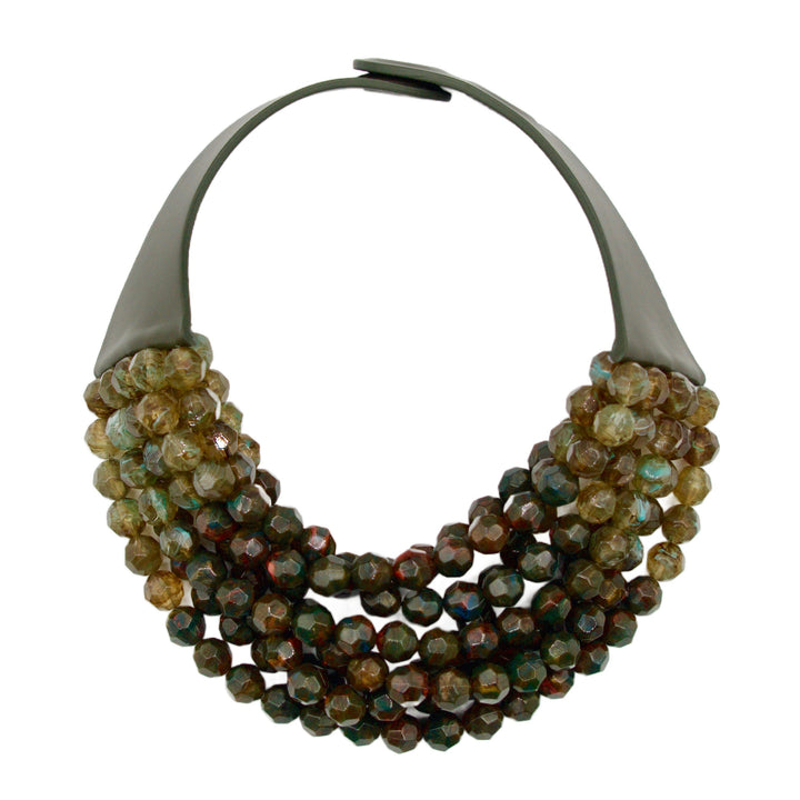Gradated Bella Camouflage Rainforest Green Necklace -  Fairchild Baldwin