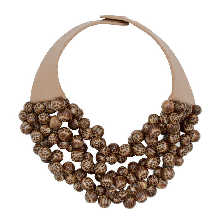The Bubble Marble Cafe Au Lait Necklace -  Fairchild Baldwin