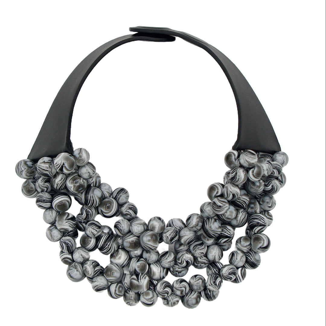 The Bubble Marble Heather Grey Necklace -  Fairchild Baldwin