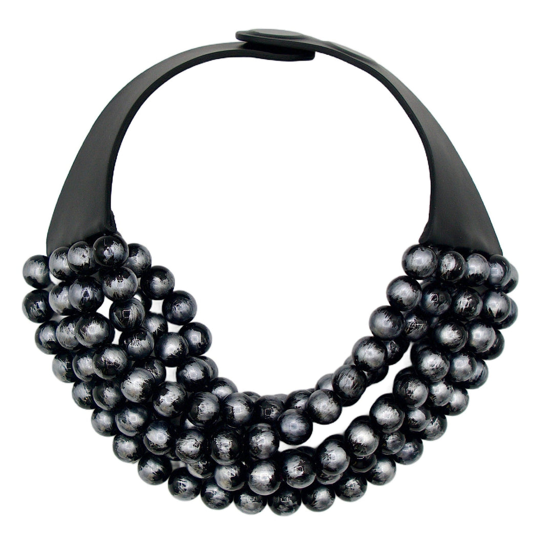 Aida Marble Charcoal Necklace -  Fairchild Baldwin