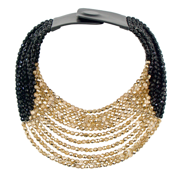 Masai Jet Gold Necklace