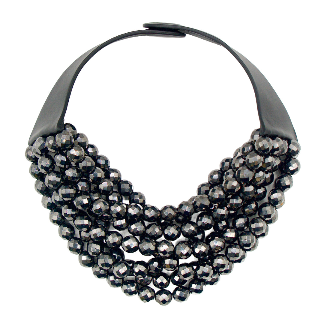 Bella Hematite Glass Necklace -  Fairchild Baldwin