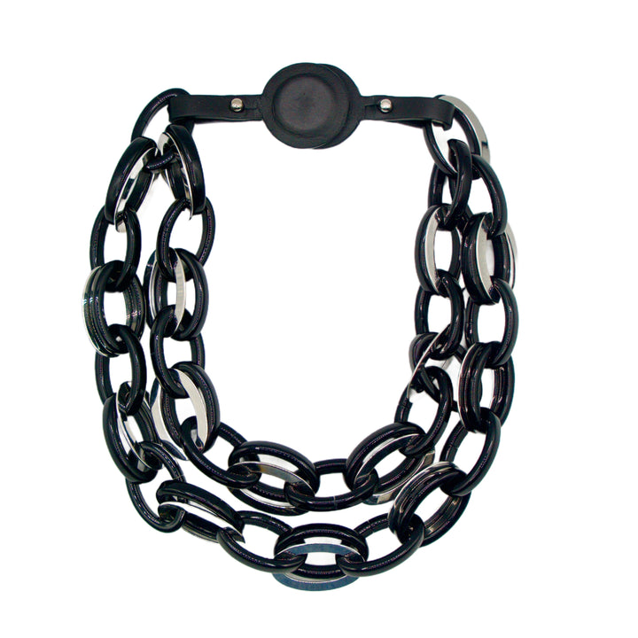 Harper Jet Black Silver Necklace -  Fairchild Baldwin