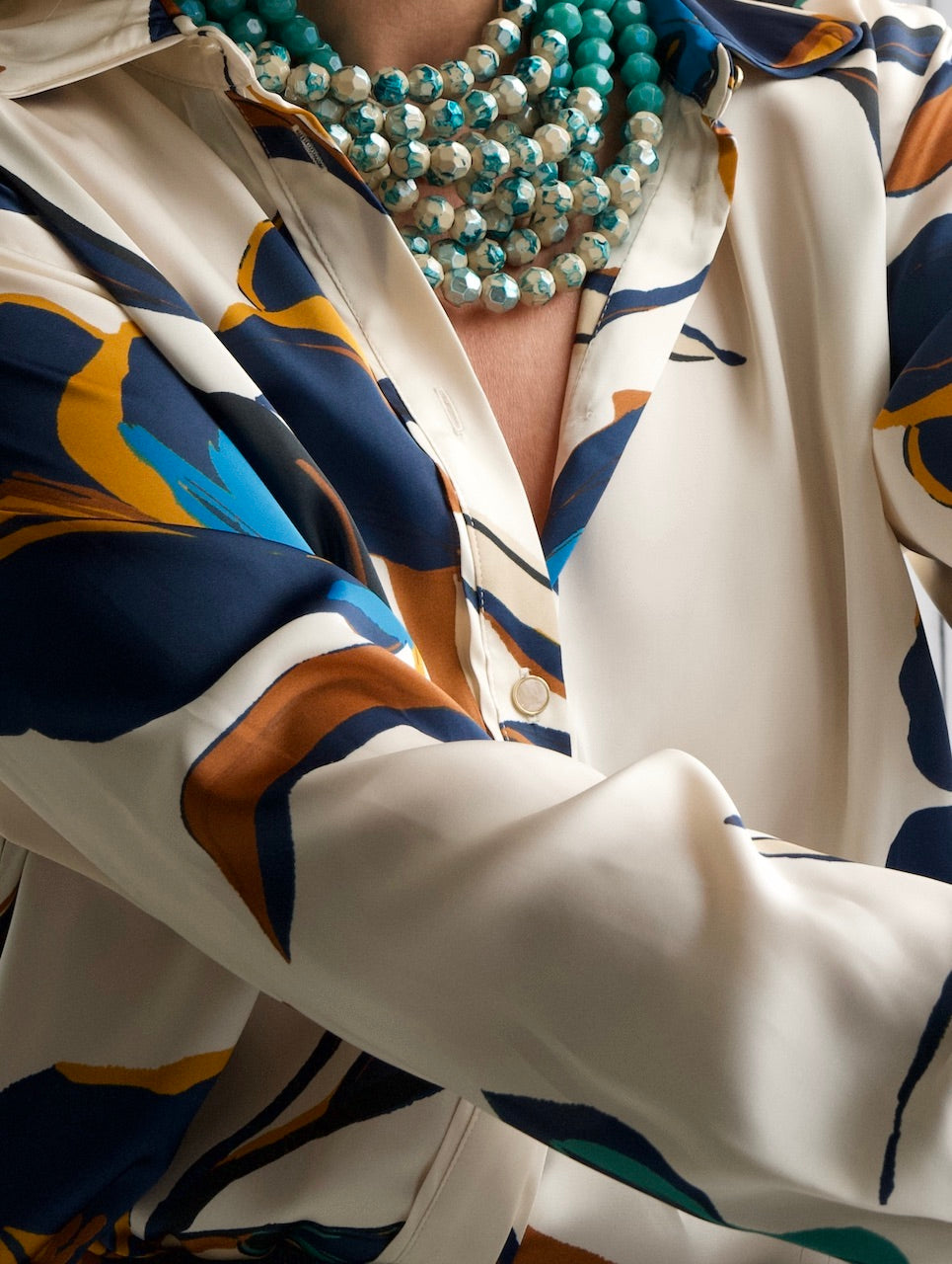 Hand Painted Gradated Bella Turquoise Necklace