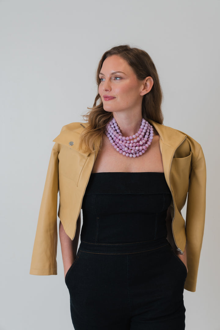 Gradated Bella Marble Lilac Necklace