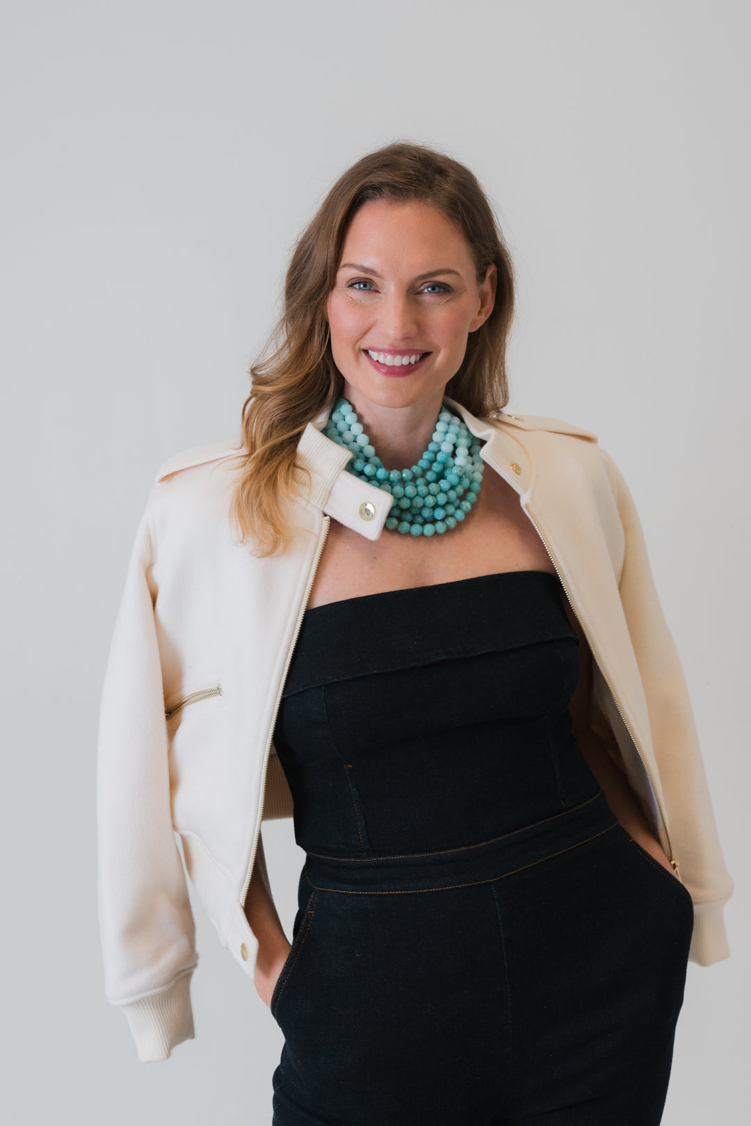 Gradated Bella Summer Blue Turquoise Necklace