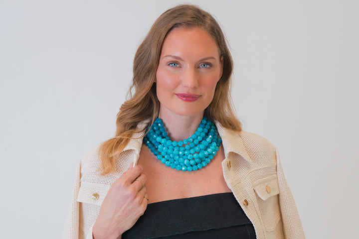 Gradated Bella Caribbean Blue Necklace