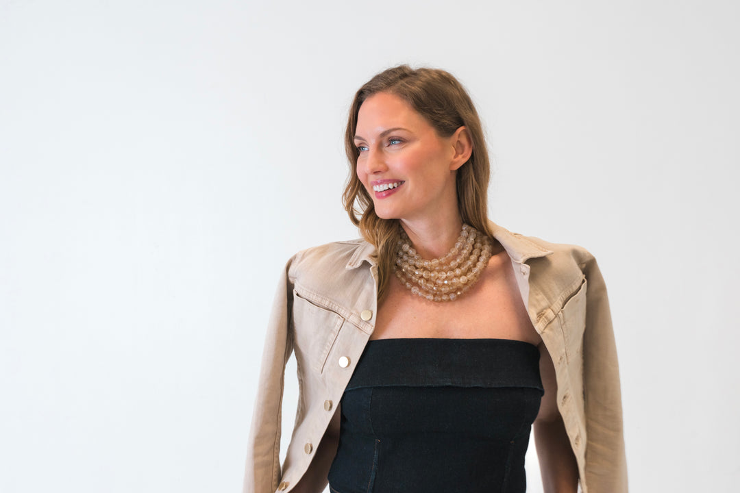 Transparent Bella Soft Cider Necklace