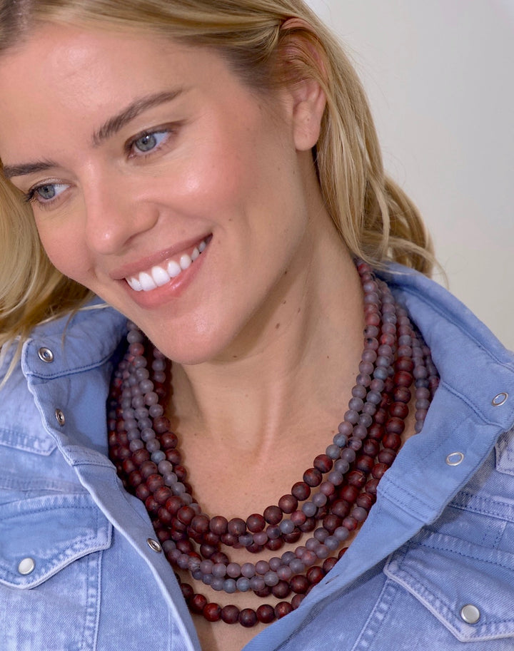 Helena Marble Cerise Necklace