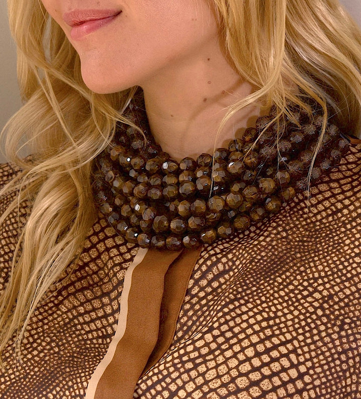 Gradated Bella Shimmer Tiger Eye Necklace -  Fairchild Baldwin