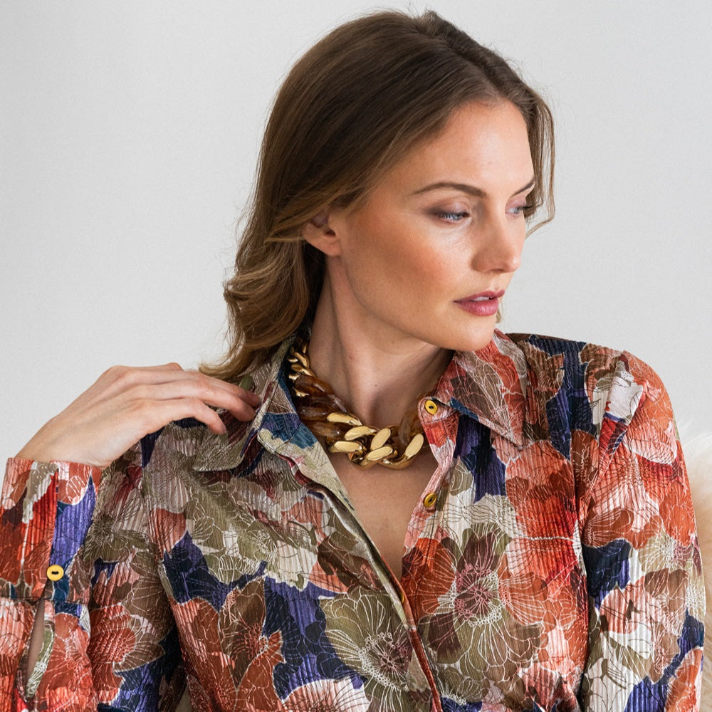 The Fairchild Gold/Tortoise Chain Link Necklace