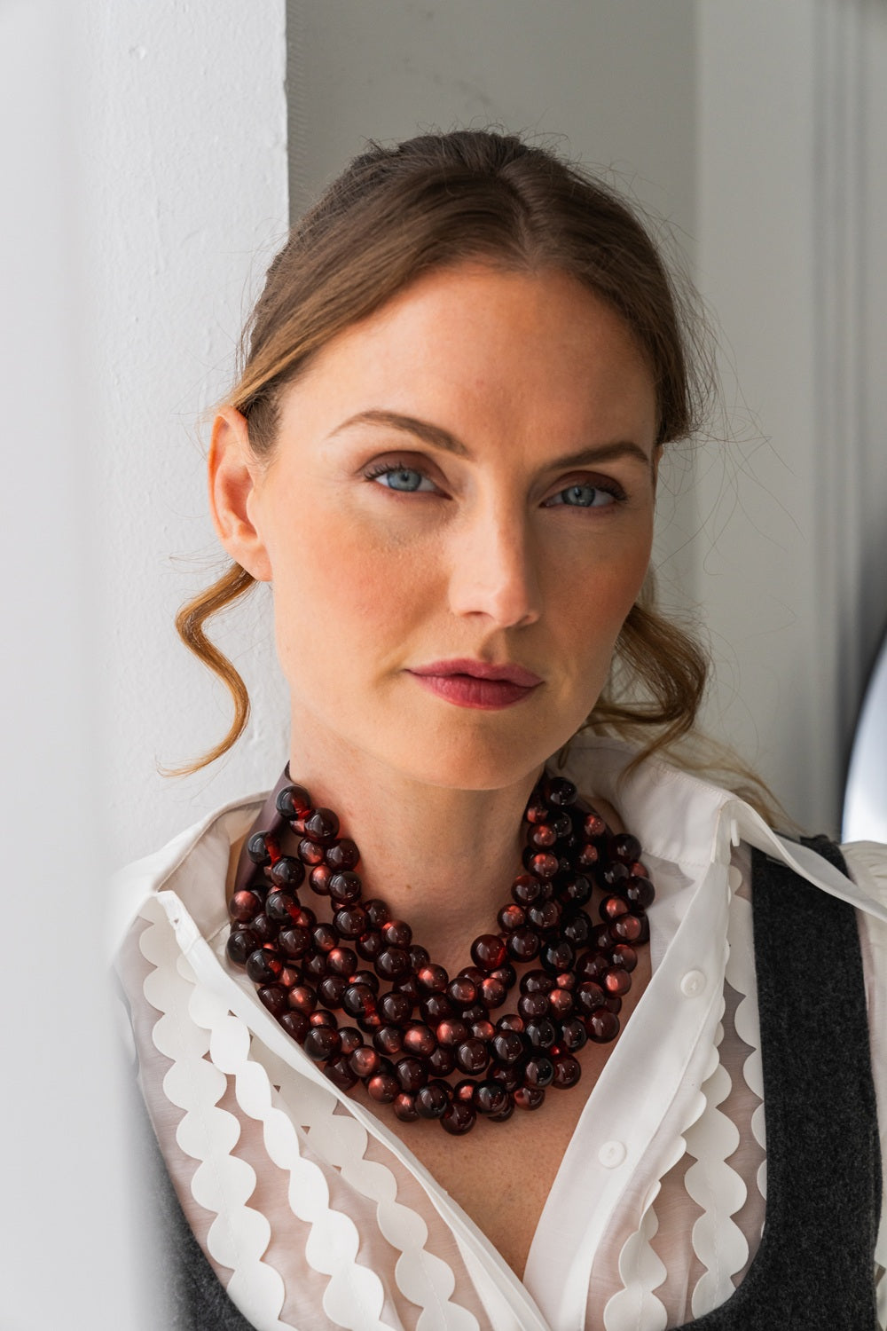 The Bubble Burgundy Necklace