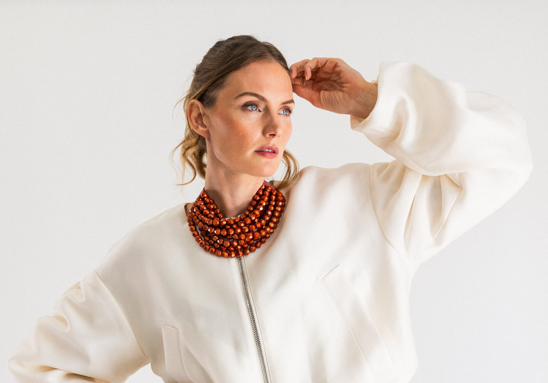 Bella Metallic Rust Necklace