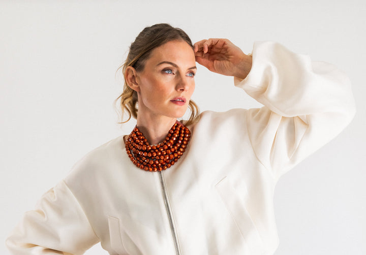 Bella Metallic Rust Necklace