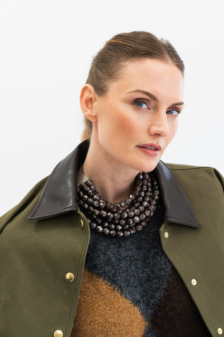 Bella Metallic Pewter Necklace
