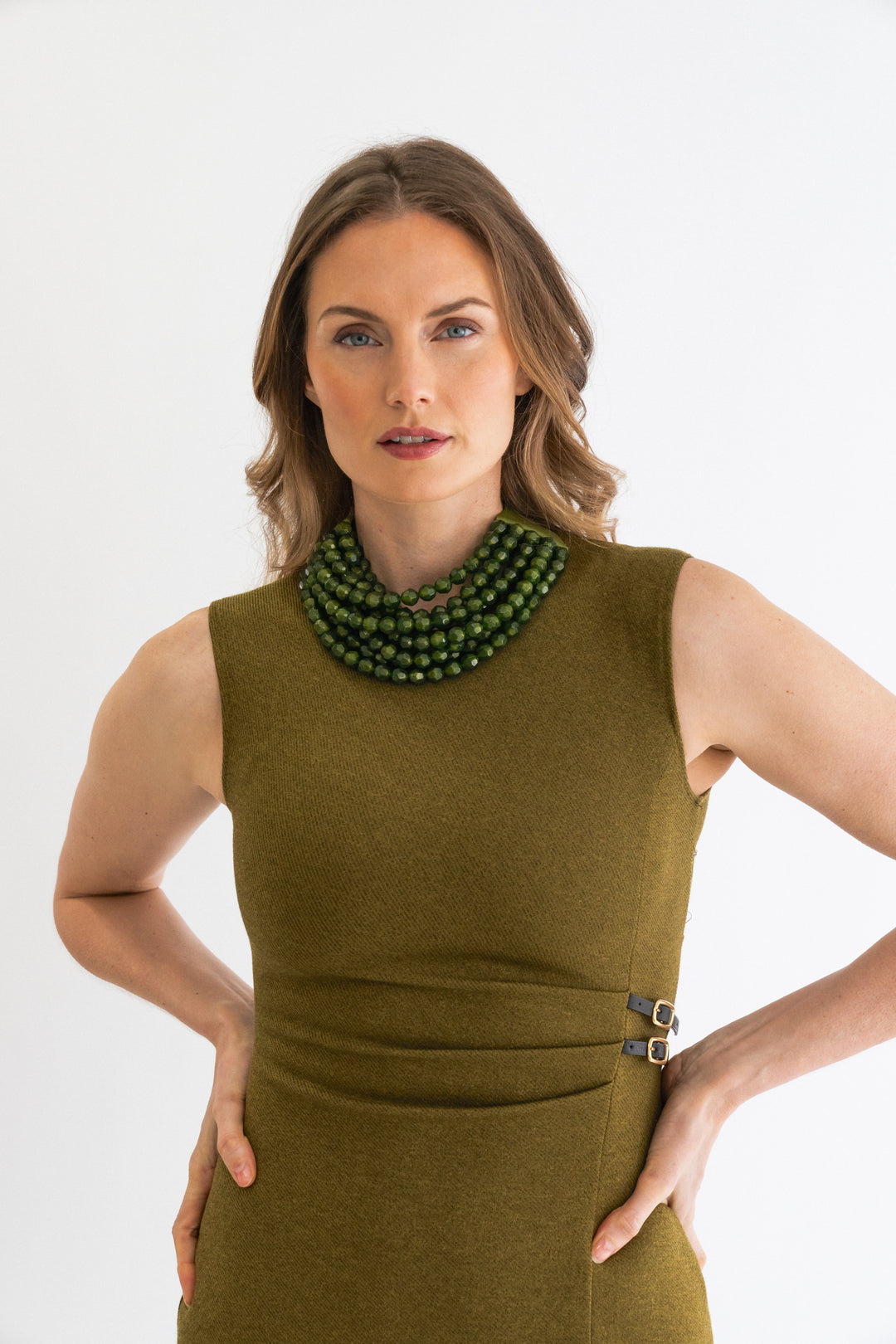Bella Metallic Green Earth Necklace