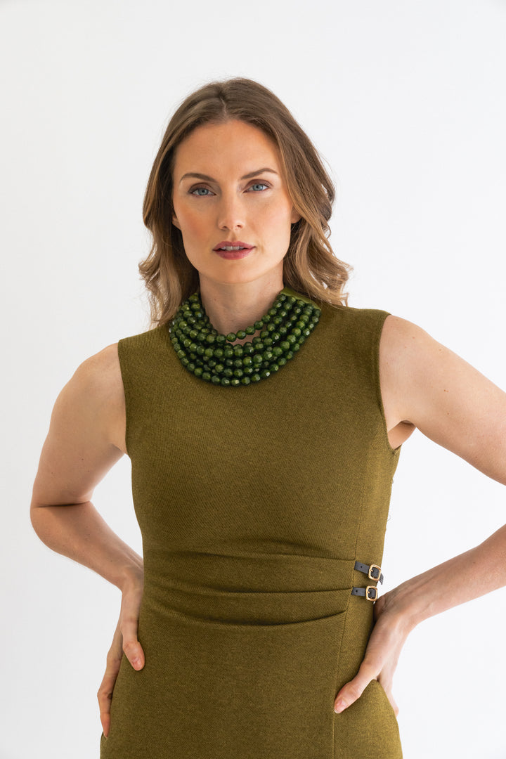 Bella Metallic Green Earth Necklace