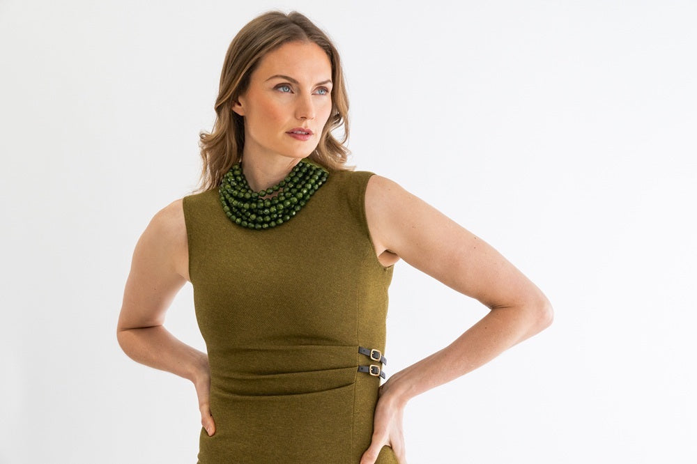 Bella Metallic Green Earth Necklace