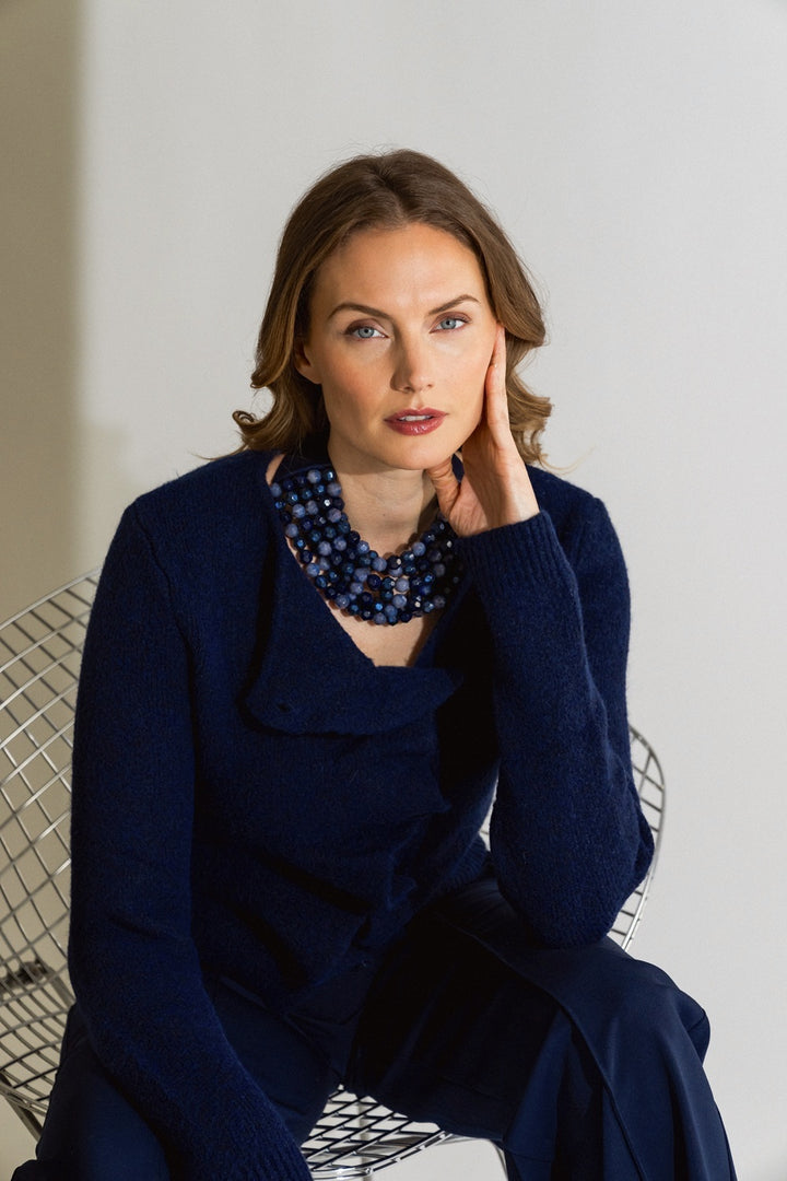 Bella Three Tone Winter Navy Necklace