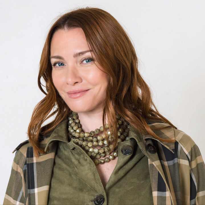 Bella Marble Khaki Necklace
