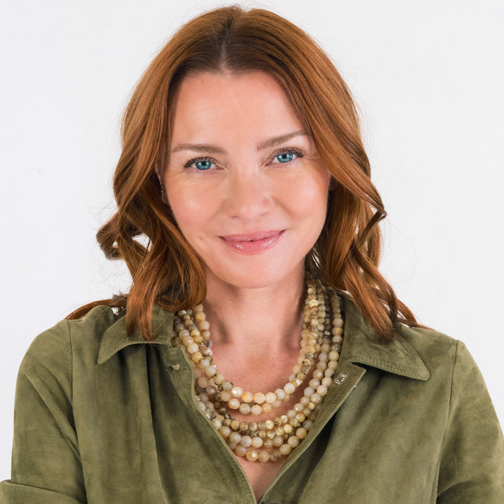 Helena Marble Khaki Necklace -  Fairchild Baldwin
