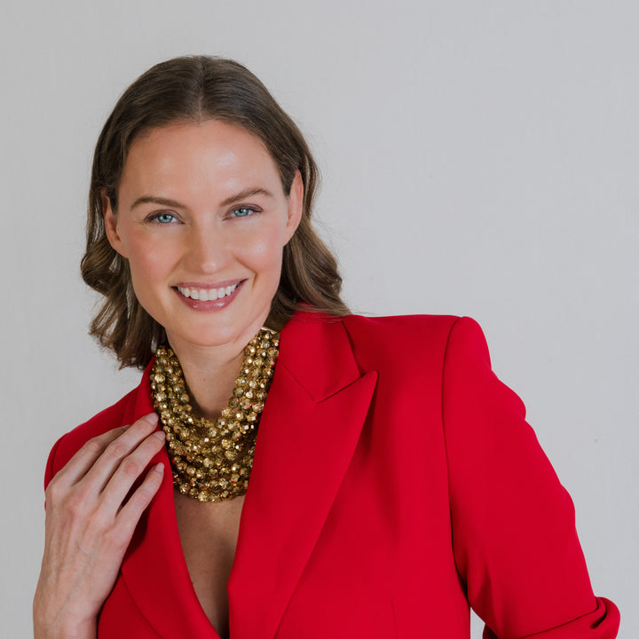 Bella Holiday Glass Gold Necklace -  Fairchild Baldwin