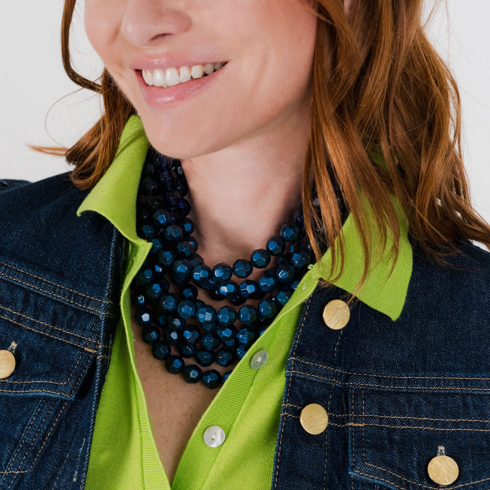 Gradated Bella Winter Navy Necklace -  Fairchild Baldwin