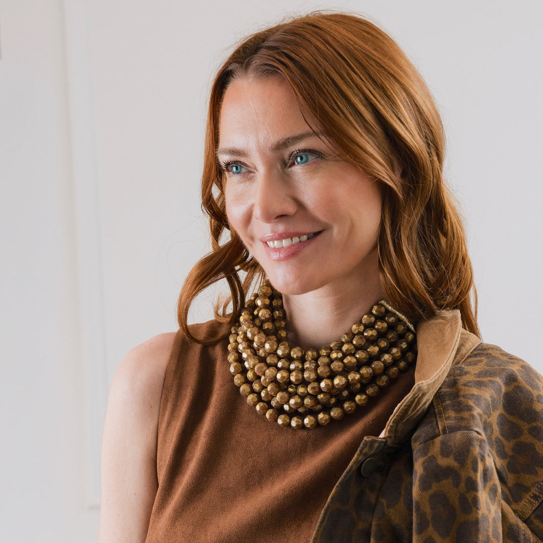 Bella Holiday Gold on Gold Necklace -  Fairchild Baldwin