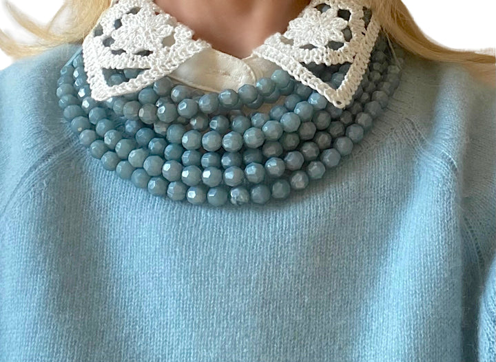 Medium Bella Fountain Blue Necklace