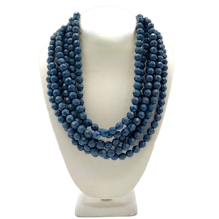 Helena Blue Denim Necklace