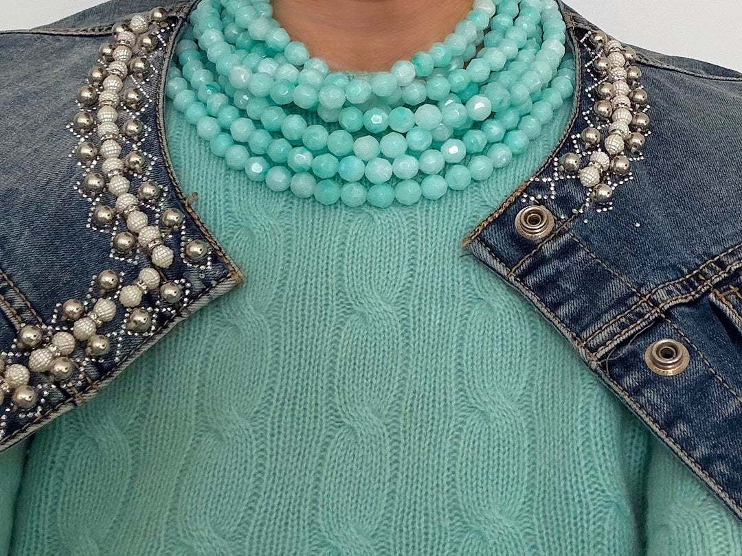 Medium Bella Aqua Necklace