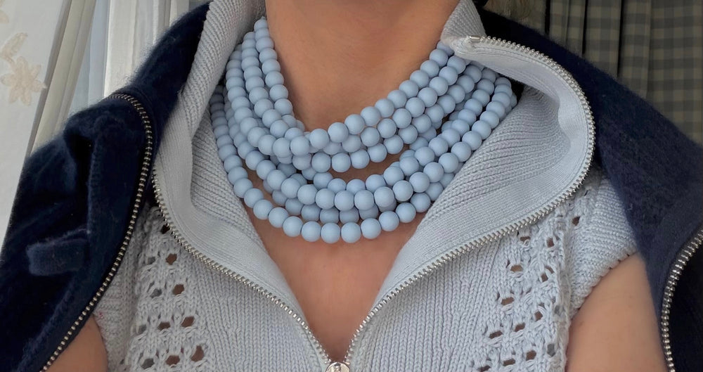 Medium Bella Matte Cornflower Necklace -  Fairchild Baldwin