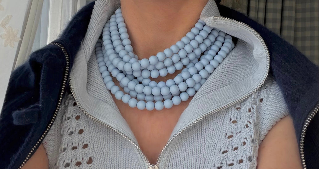 Medium Bella Matte Cornflower Necklace -  Fairchild Baldwin