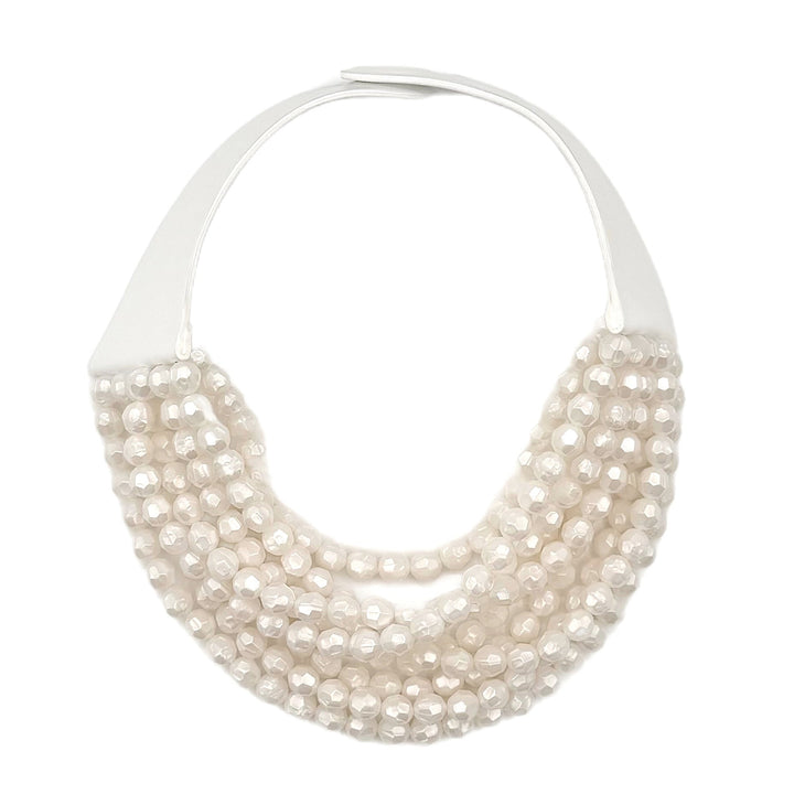 Medium Bella Pearlized White Necklace -  Fairchild Baldwin