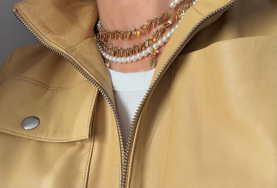 Eliana Gold Pearl Necklace