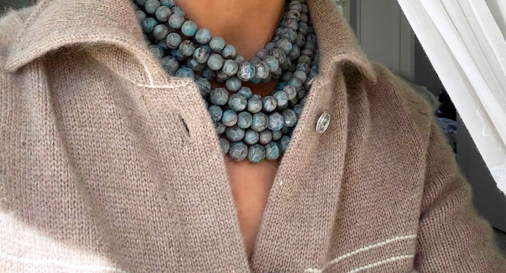 Marbella Marble Marine Blue Necklace