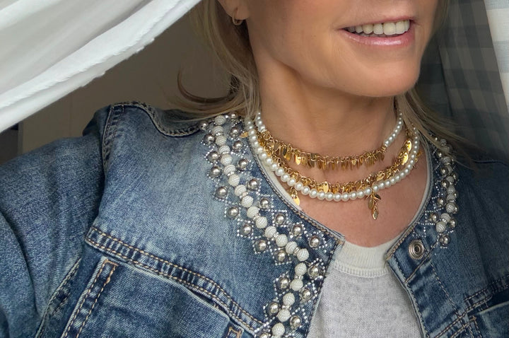 Eliana Gold Pearl Necklace