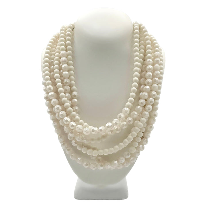 Helena Pearlized White Necklace