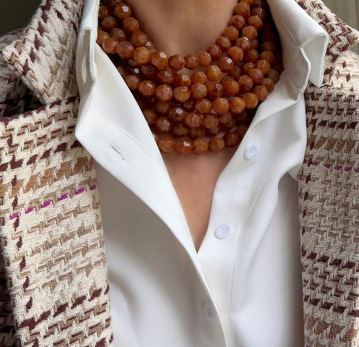 Bella Marble Caramel Necklace